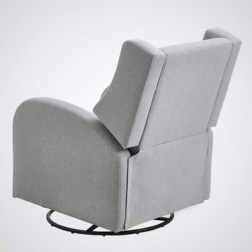 250lb Supported Power Glider Recliner with Rotation & USB, Light Gray