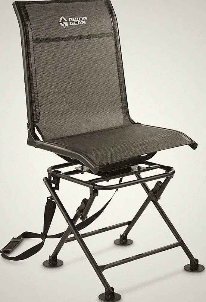 360º Swivel Hunting Blind Chair, Lightweight, Portable Mesh Hunt Seat, 300-Lbs C