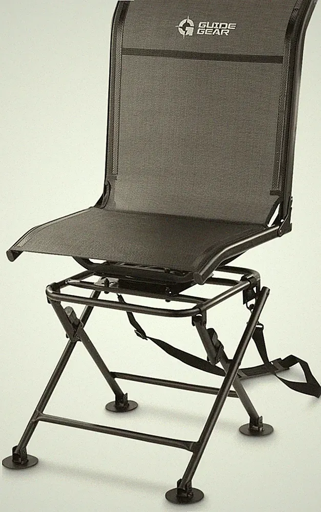 360º Swivel Hunting Blind Chair, Lightweight, Portable Mesh Hunt Seat, 300-Lbs