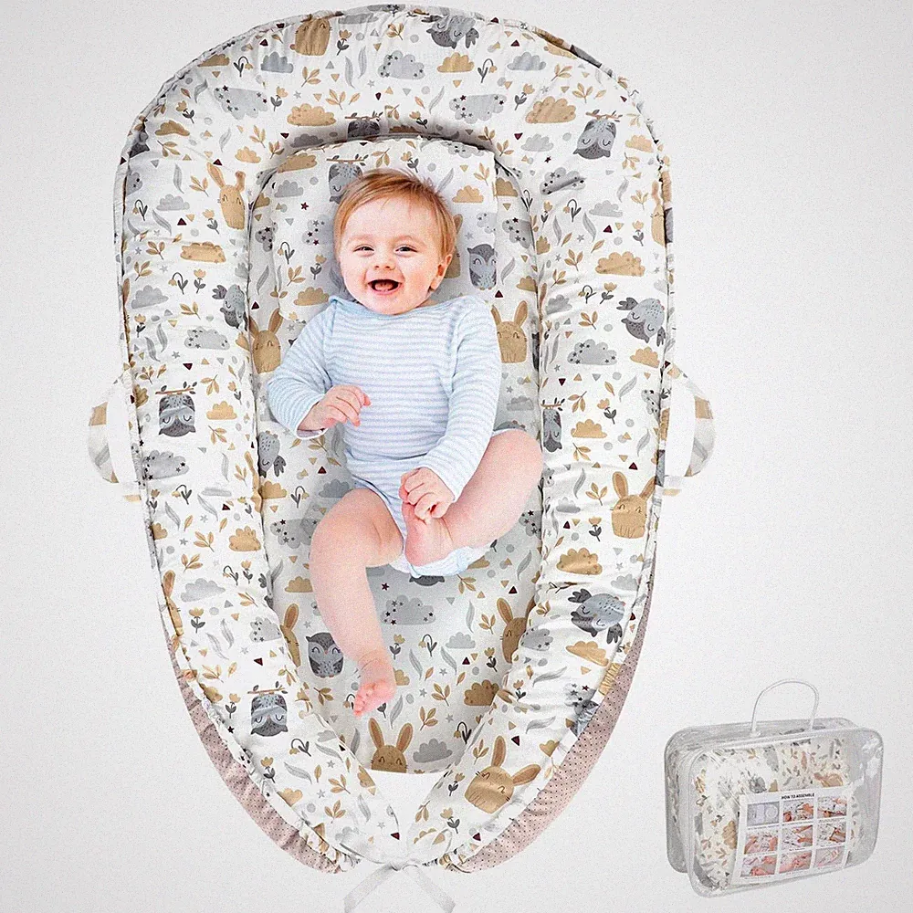 Baby Lounger, Portable Baby Lounger for Newborn 024 Months, Infant Nest for Trav