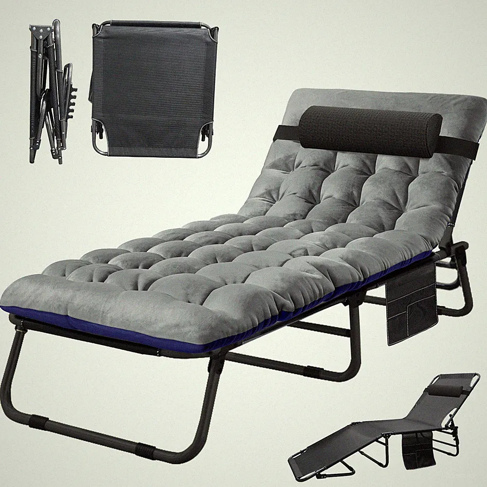 Begonia.K 4-Position Adjustable Bed Reclining Patio Lounge Chair Folding Chaise