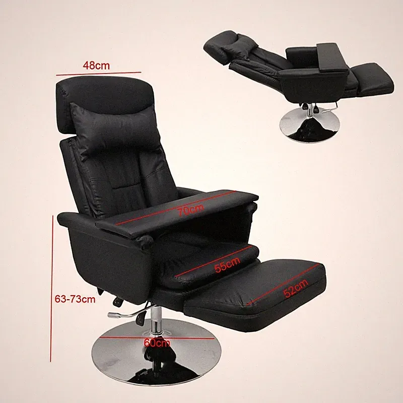 Black Folding Beauty Office Multi-purpose Chair Air Lift Beauty Recliner Chair