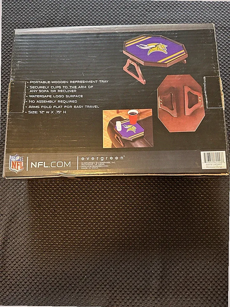 Minnesota Vikings portable armchair quarterback clips to any sofa/recliner arm