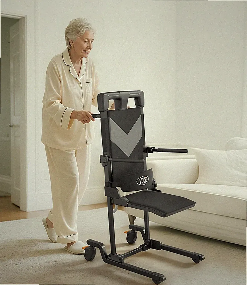 Movable Electric Chair Lift with 4 Wheels, Portable Rolling Chair Lift with T...