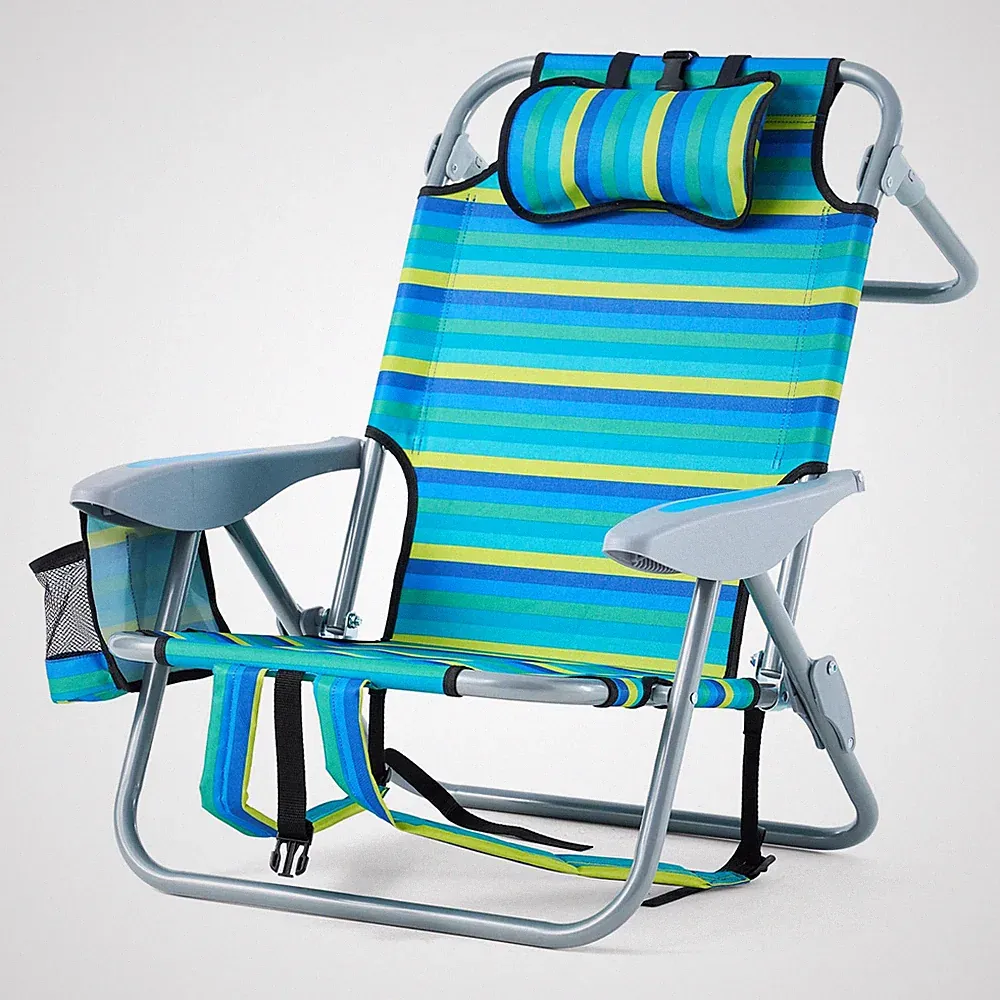 Portable Recliners Chair for Adults, Outdoor Camping Chair Lay Flat Folding B...