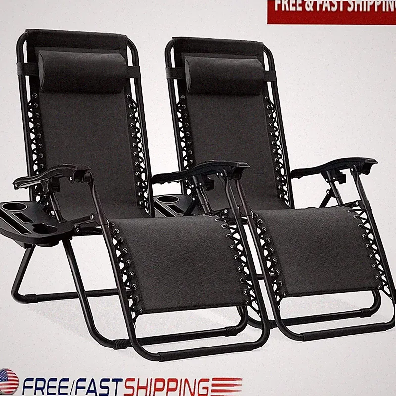Portable Reclining Chair W/ Lockable System Detachable Tray Adjustable Headrest