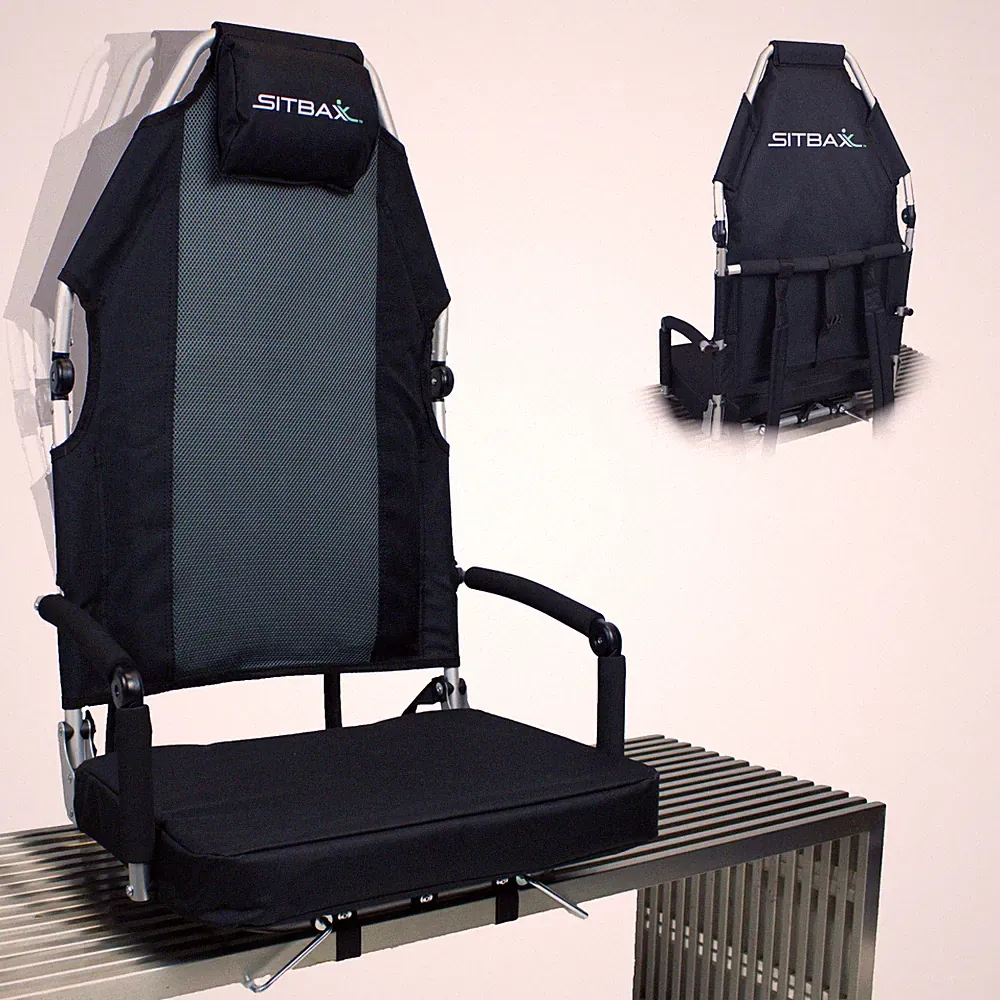 SitBax Padded Bleacher Seat – The Ultimate Reclining Stadium Chair