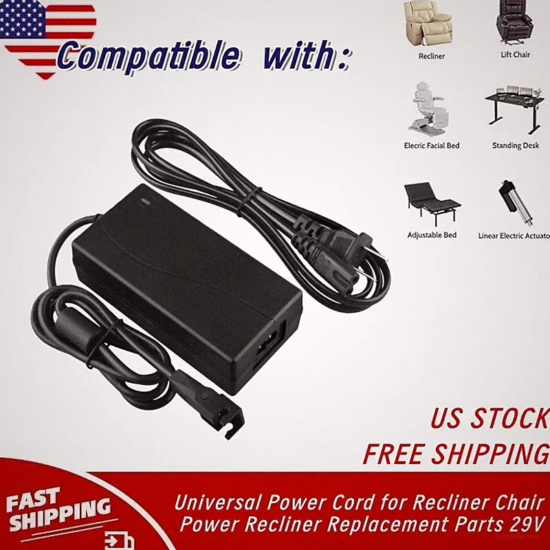 Universal Power Cord for Recliner Chair Power Recliner Replacement Parts 29V